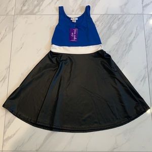 Area code 407 girls dress black blue white size 12